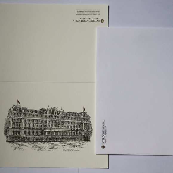 InterContinental Amstel Amsterdam Hotel Large Folded Card Envelope Set Postcard - Picture 2 of 2